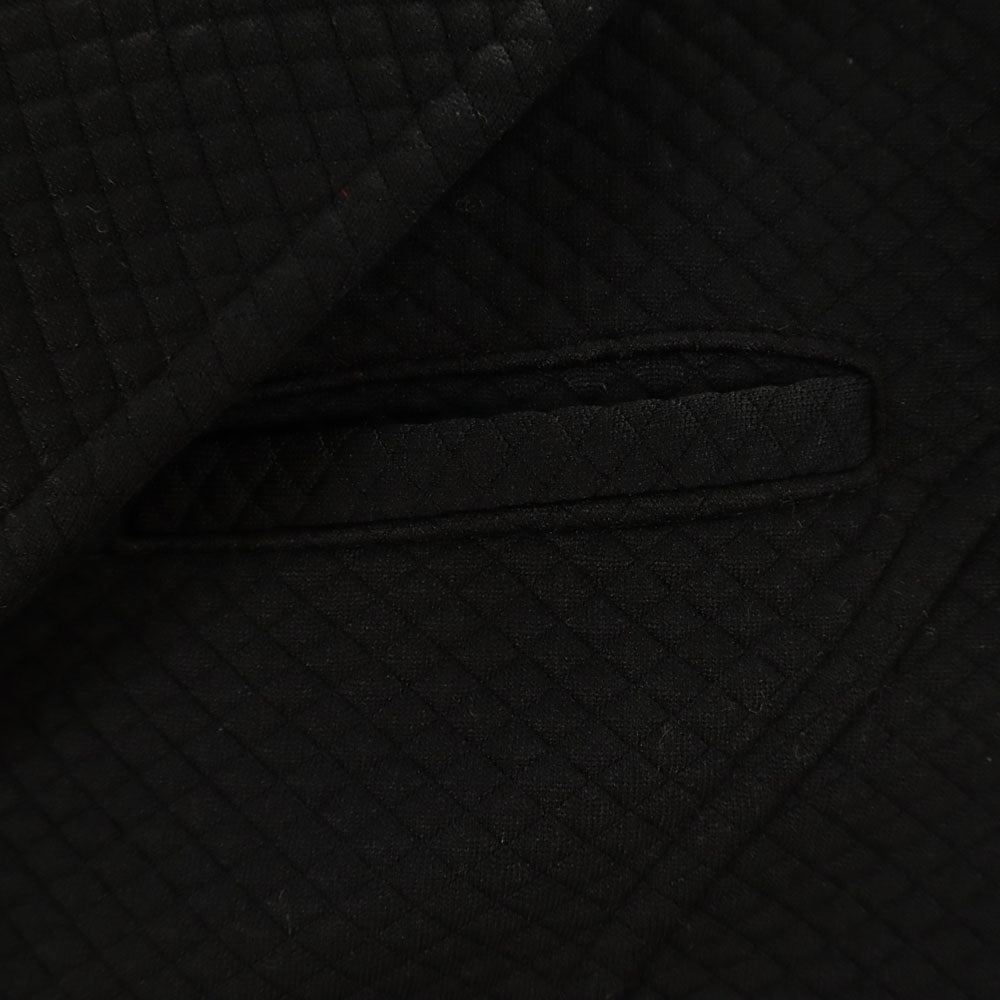 ARMANI JEANS アルマーニジーンズ 90s オールド キルティング テーラードジャケット 40 チャコールブラック ブレザー レディース