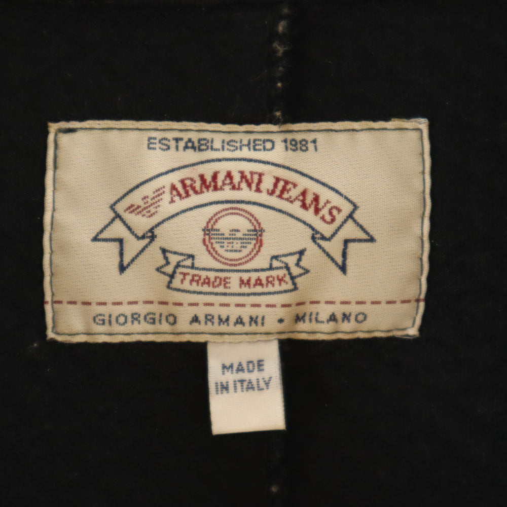ARMANI JEANS アルマーニジーンズ 90s オールド キルティング テーラードジャケット 40 チャコールブラック ブレザー レディース