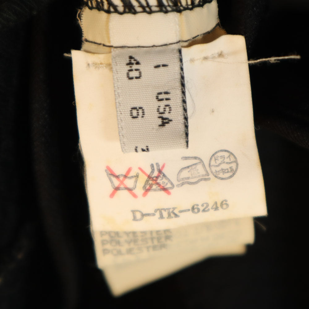 ARMANI JEANS アルマーニジーンズ 90s オールド キルティング テーラードジャケット 40 チャコールブラック ブレザー レディース