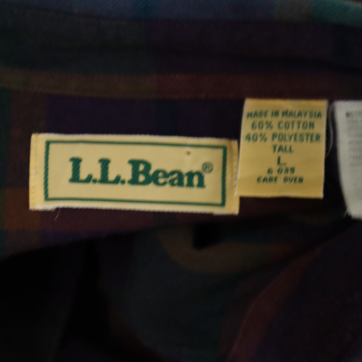 L.L.Bean エルエルビーン 80s ヴィンテージ チャック柄 長袖 シャツ L アウトドア メンズ