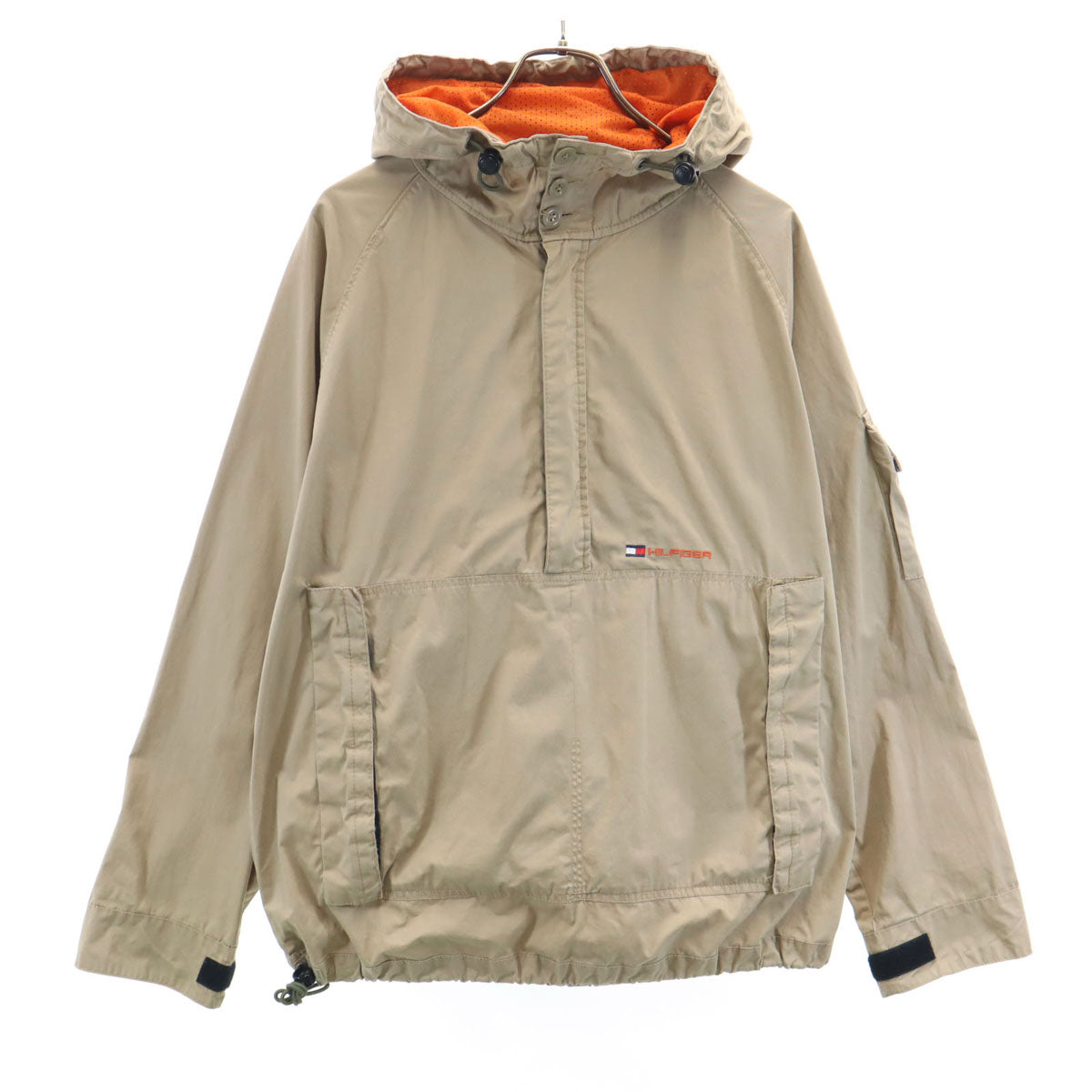 TOMMY HILFIGER トミーヒルフィガー ハーフジップ ジャケット S ベージュ プルオーバー メンズ