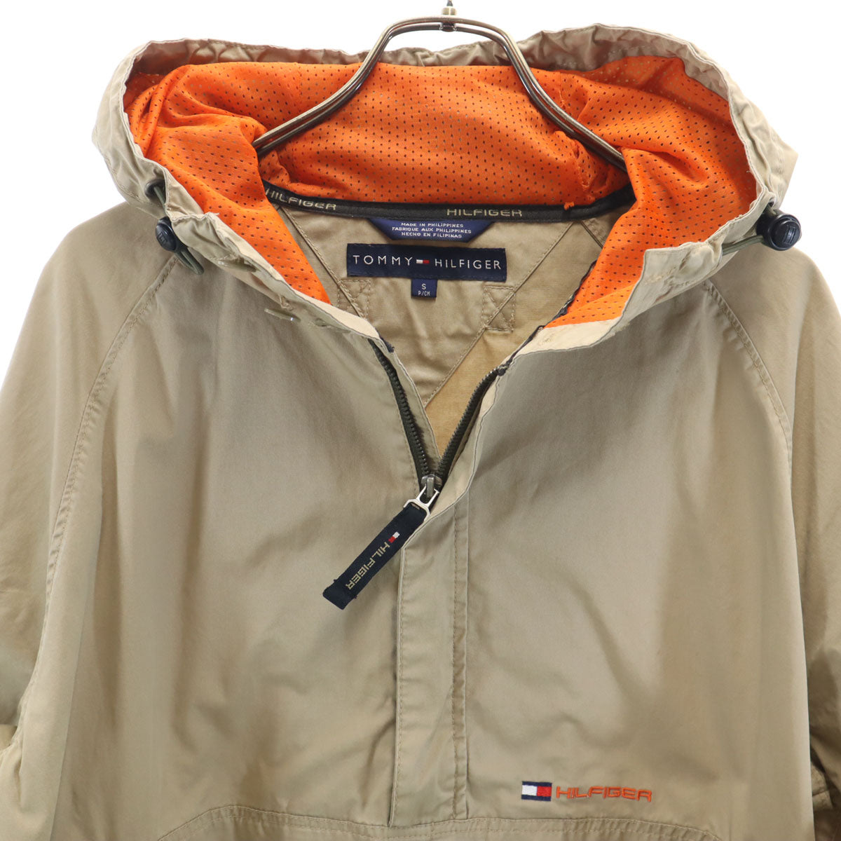 TOMMY HILFIGER トミーヒルフィガー ハーフジップ ジャケット S ベージュ プルオーバー メンズ