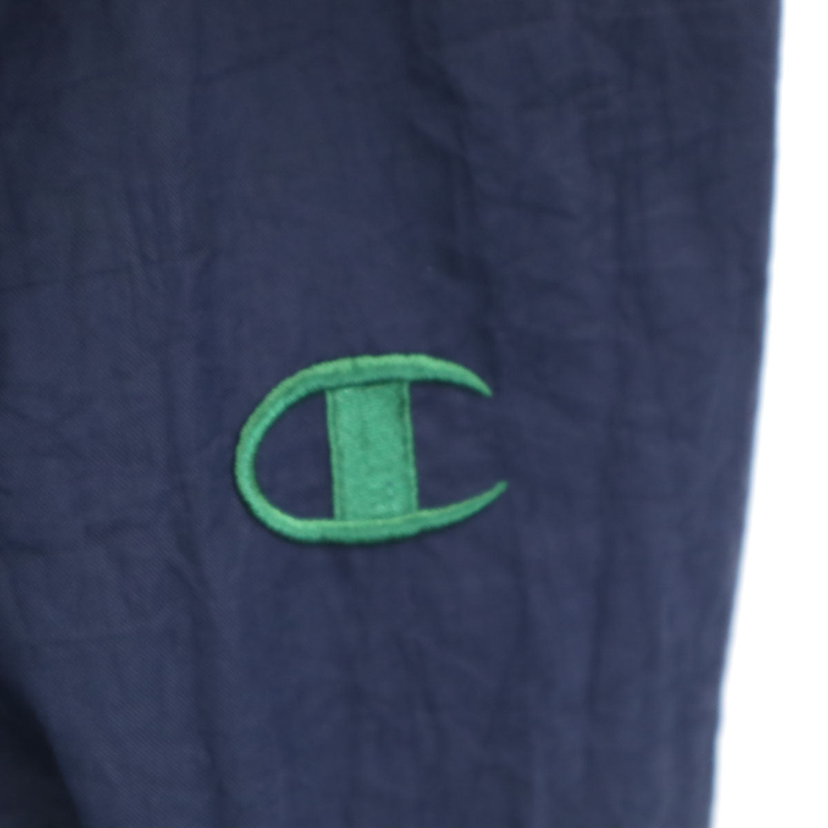 Champion チャンピオン 90s オールド 長袖 Vネック ナイロンジャケット L ネイビー プルオーバー メンズ