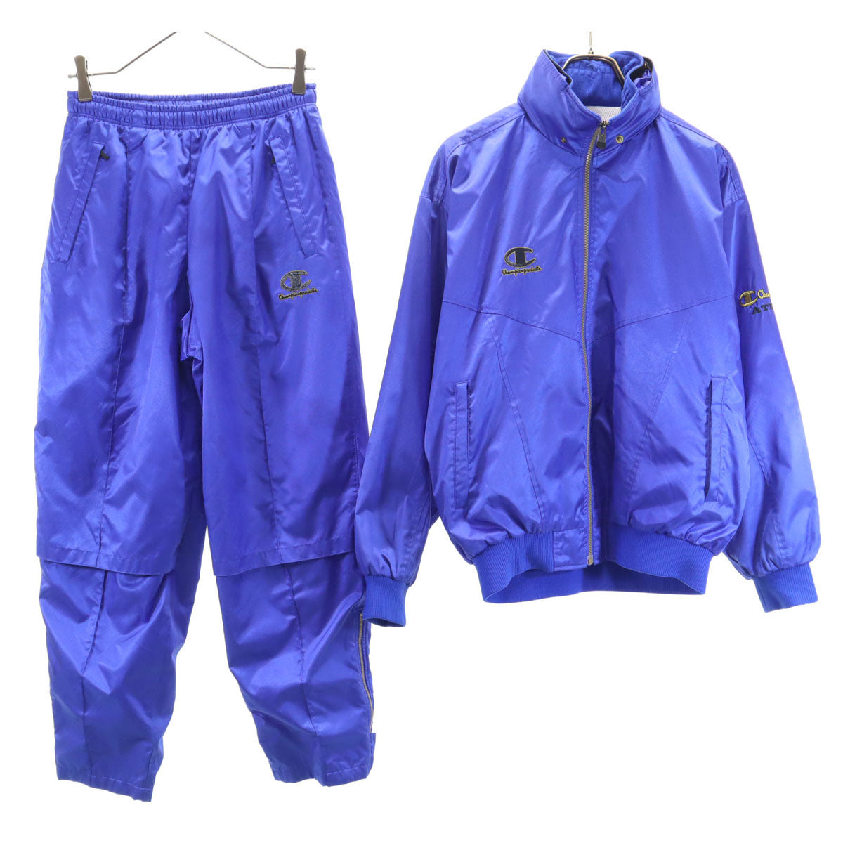 Champion チャンピオン 80s 90s オールド トレーニング ジャケット 上下 セットアップ M ブルー メンズ