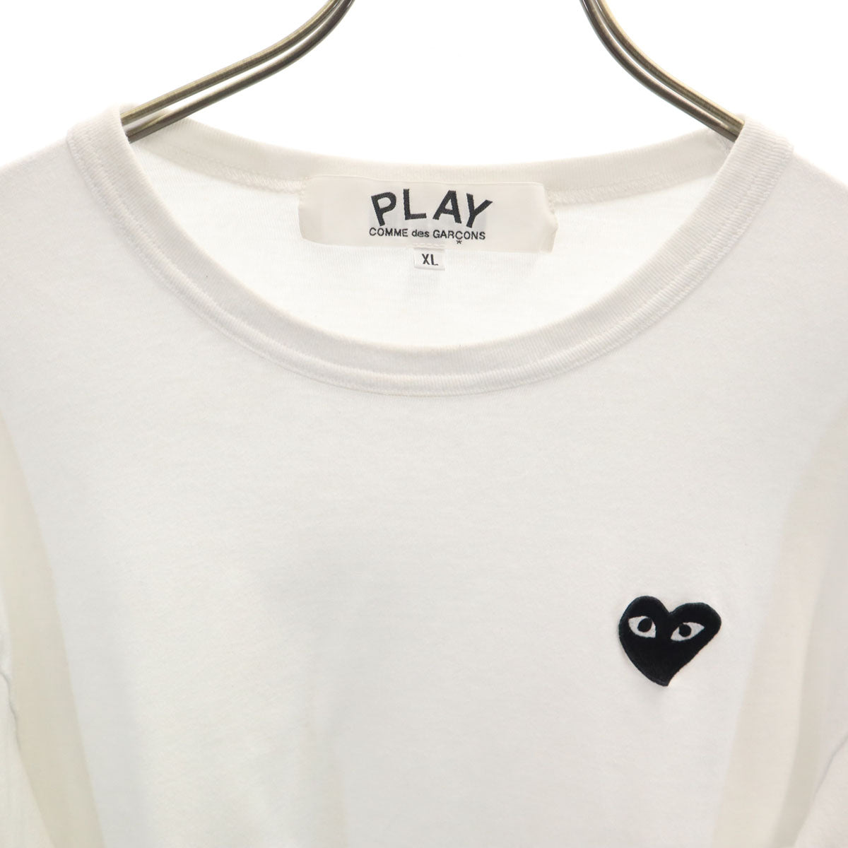 PLAY COMME des GARCONS プレイコムデギャルソン 2024年 日本製 長袖 Tシャツ XL ホワイト ロンT メンズ