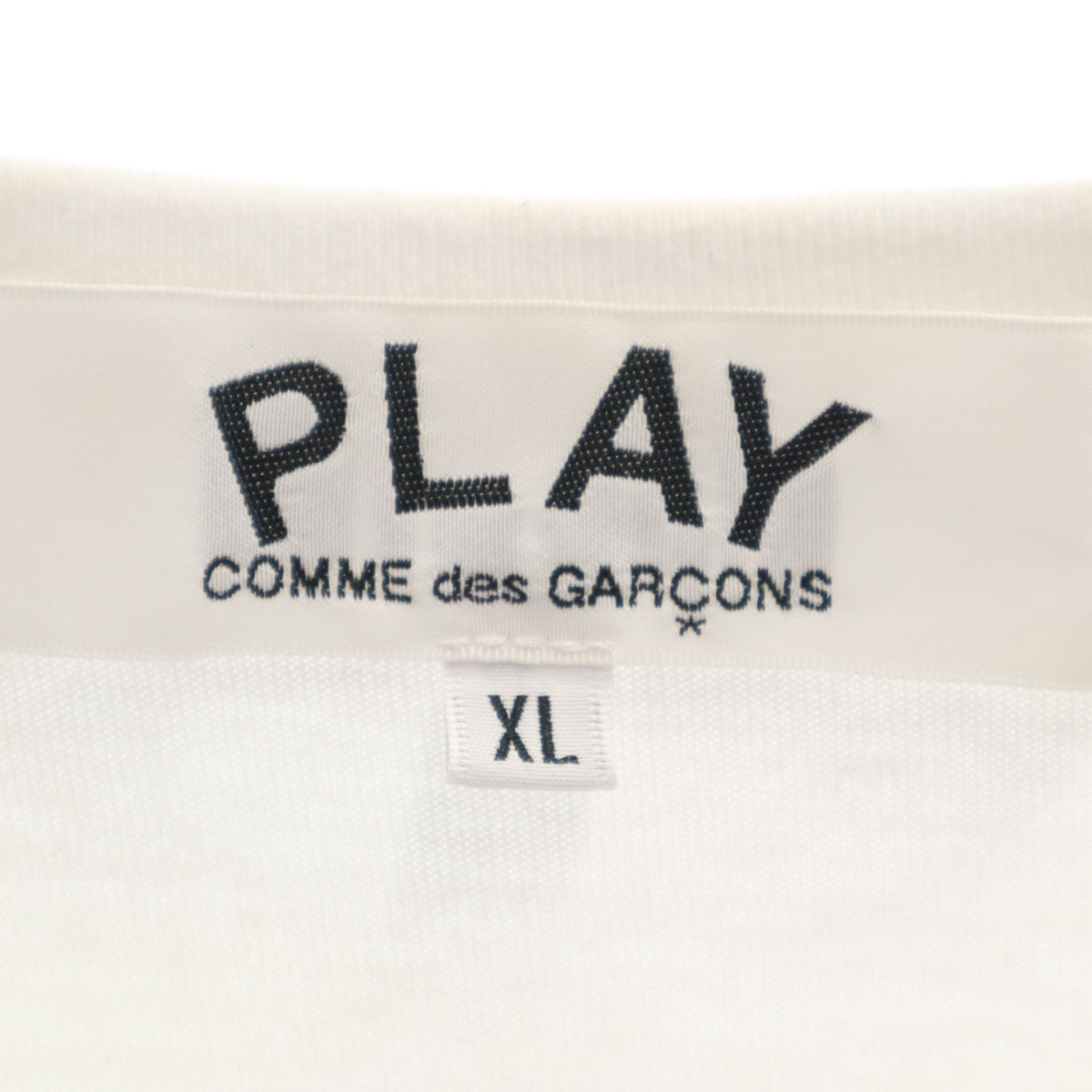 PLAY COMME des GARCONS プレイコムデギャルソン 2024年 日本製 長袖 Tシャツ XL ホワイト ロンT メンズ