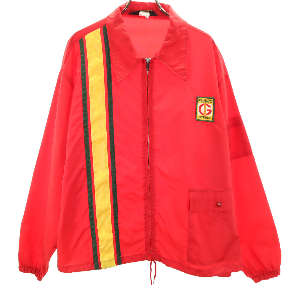 Swingster スウィングスター 70s ヴィンテージ マルチカラー レーサージャケット ナイロンジャケット XL レッド メンズ