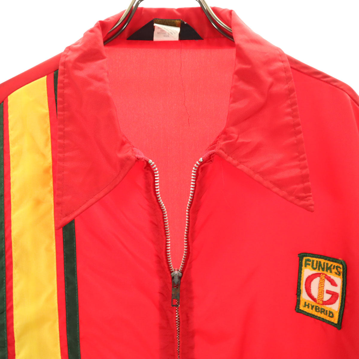 Swingster スウィングスター 70s ヴィンテージ マルチカラー レーサージャケット ナイロンジャケット XL レッド メンズ