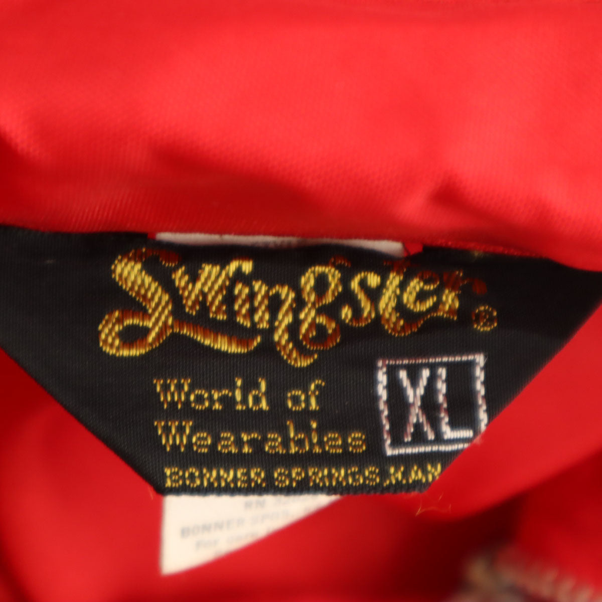 Swingster スウィングスター 70s ヴィンテージ マルチカラー レーサージャケット ナイロンジャケット XL レッド メンズ