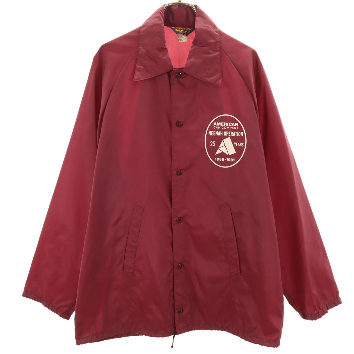 Dunbrooke ダンブルック 80s ヴィンテージ USA製 コーチジャケット M バーガンディ メンズ