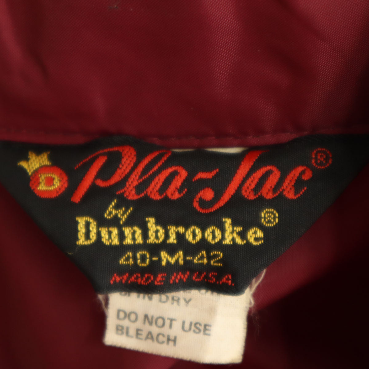 Dunbrooke ダンブルック 80s ヴィンテージ USA製 コーチジャケット M バーガンディ メンズ