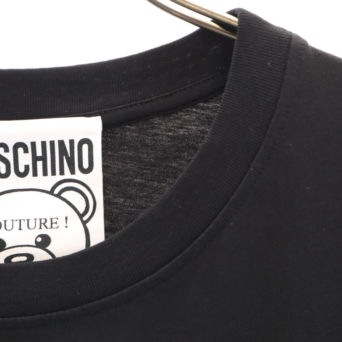 美品 MOSCHINO モスキーノ ポルトガル製 半袖 Tシャツ 42 ブラック レディース