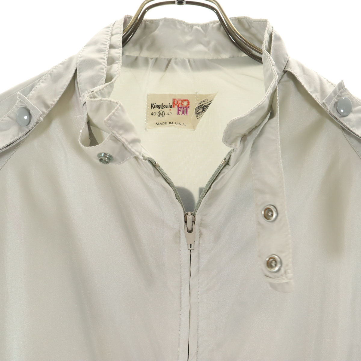 KING LOUIE キングルイ 80s ヴィンテージ USA製 ユニオンチケット ダイエットペプシ ナイロンジャケット M シルバー DIET PEPSI メンズ