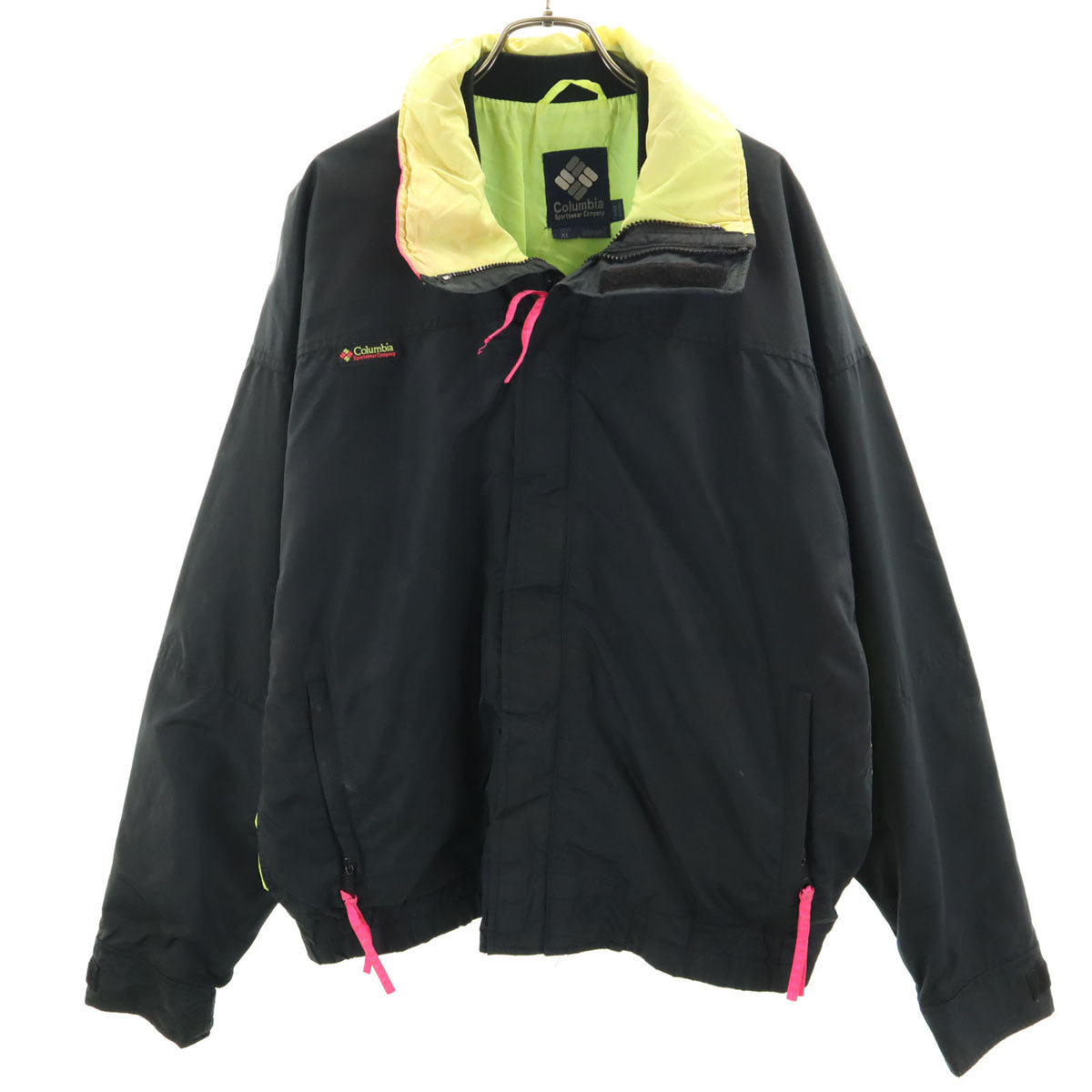 Columbia コロンビア 80s ヴィンテージ 紺タグ ナイロンジャケット XL ブラック メンズ