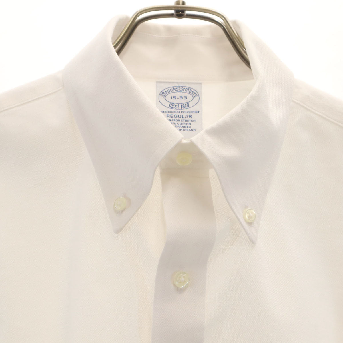 未使用 Brooks Brothers ブルックスブラザーズ 長袖 ボタンダウンシャツ 15-33 ホワイト メンズ