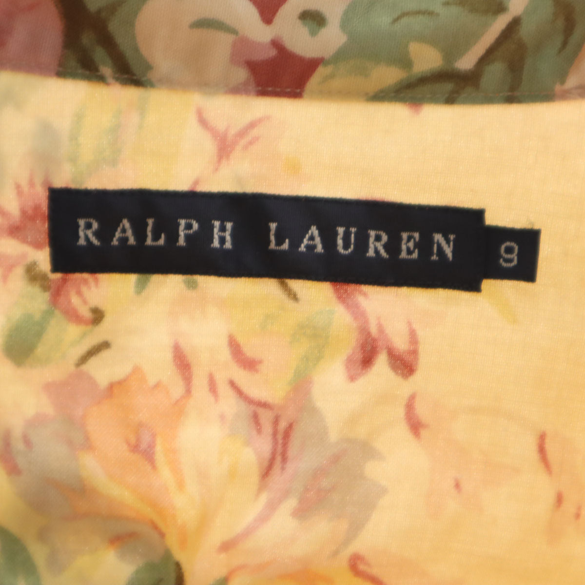RALPH LAUREN ラルフローレン 花柄 長袖 ウエスタンシャツ 9 ベージュ レディース