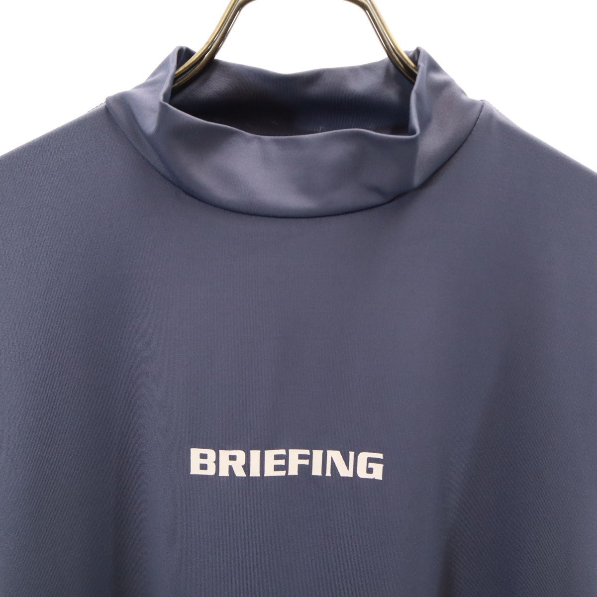 BRIEFING ブリーフィング 半袖 モックネック Tシャツ M チャコールグレー メンズ