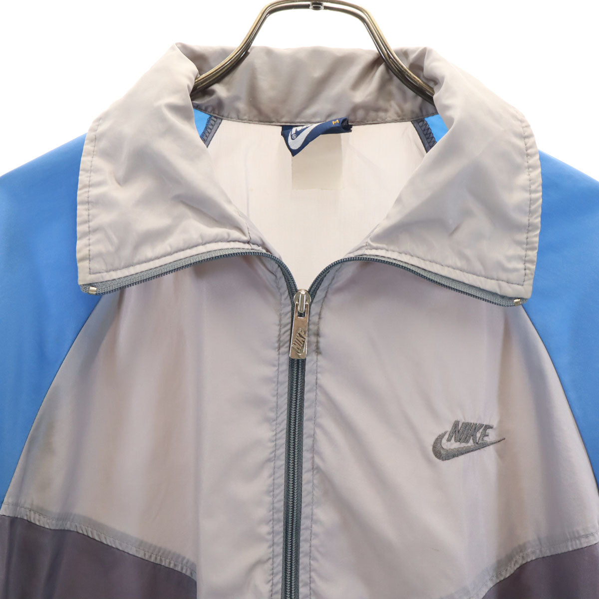 NIKE ナイキ 80s 紺タグ ヴィンテージ トラックジャケット M グレー ウィンドブレーカー メンズ