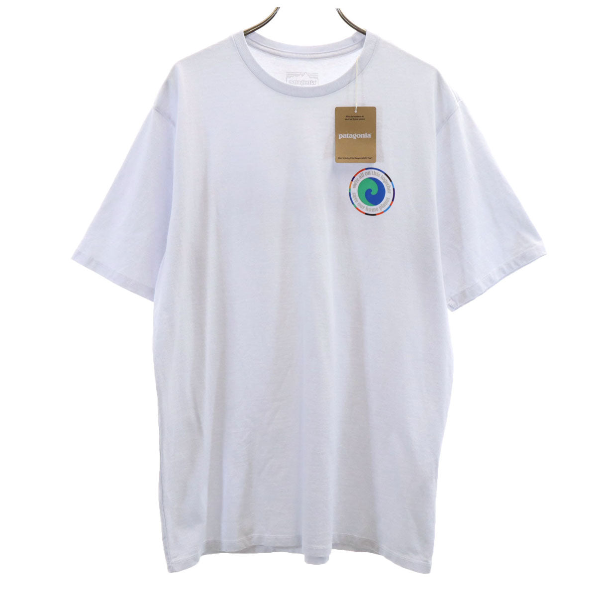 未使用 patagonia パタゴニア バックロゴ 半袖 ユニティ フィッツ レスポンシビリティー Tシャツ M ホワイト 37768SP25 アウトドア メンズ