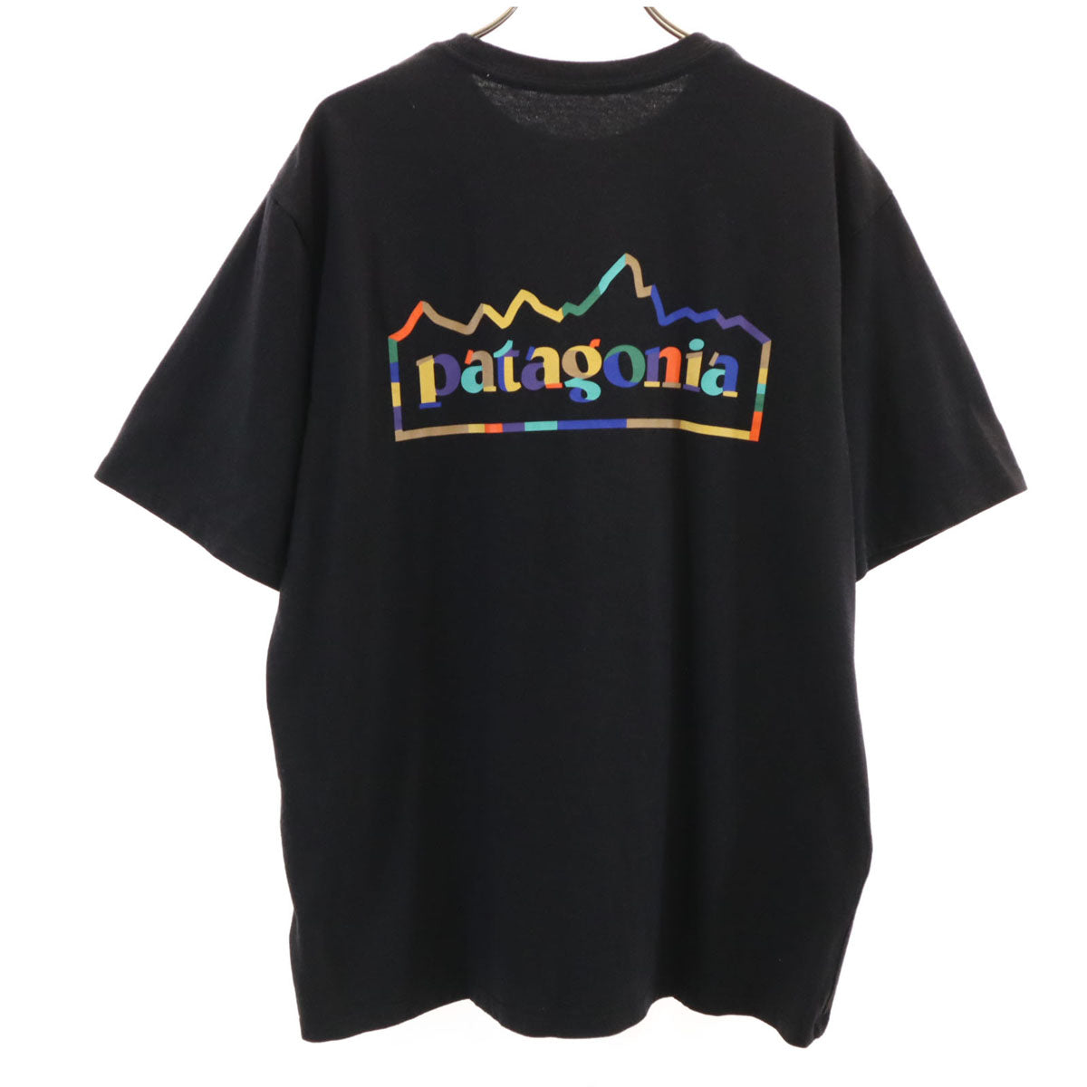 未使用 patagonia パタゴニア バックロゴ 半袖 ユニティ フィッツ レスポンシビリティー Tシャツ M ブラック 37768SP25 アウトドア メンズ