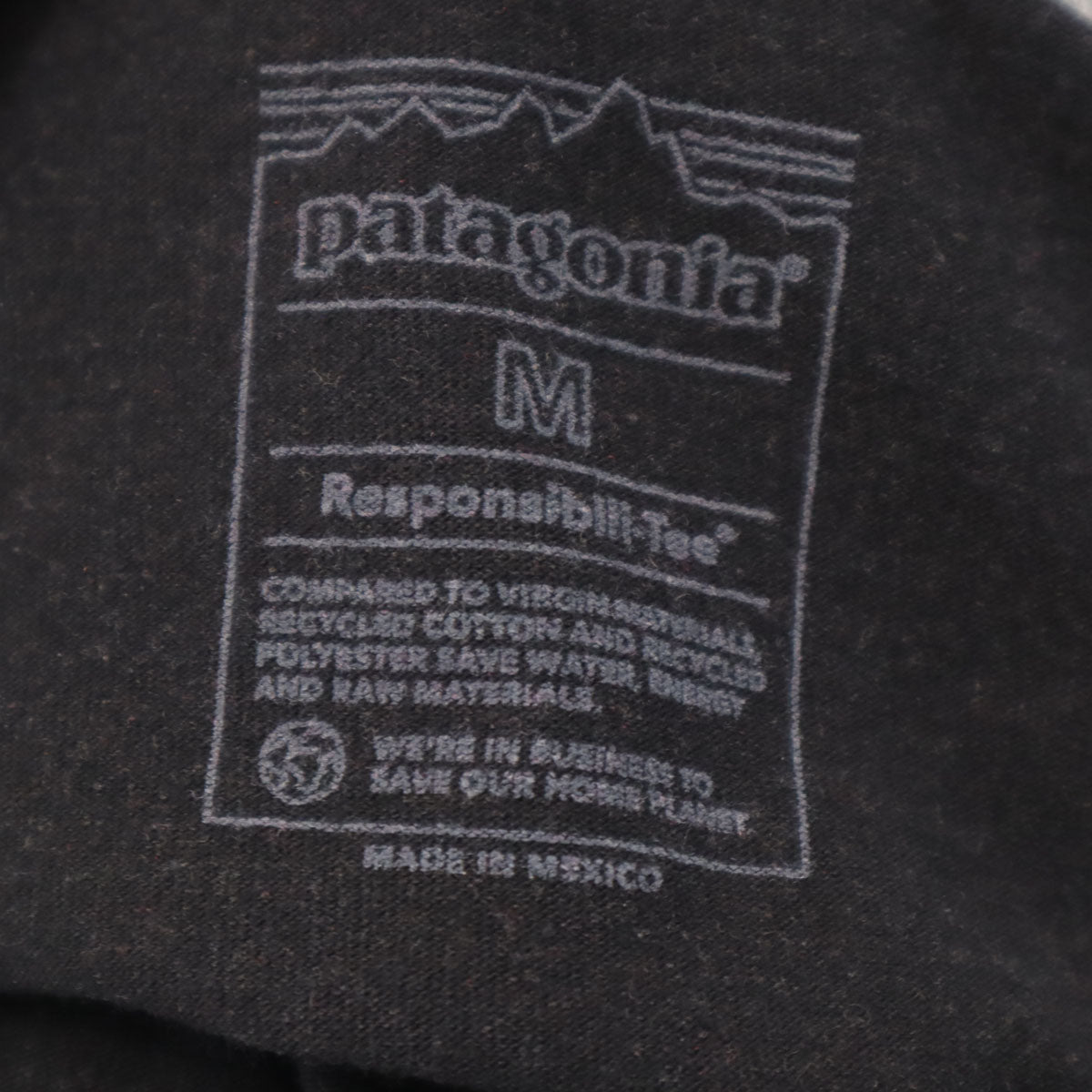 未使用 patagonia パタゴニア バックロゴ 半袖 ユニティ フィッツ レスポンシビリティー Tシャツ M ブラック 37768SP25 アウトドア メンズ