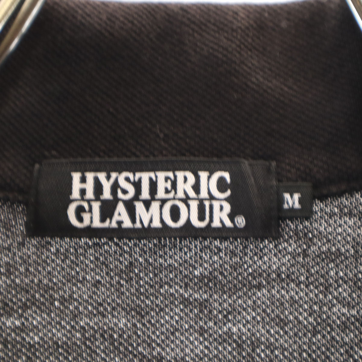 HYSTERIC GLAMOUR ヒステリックグラマー 日本製 バックプリント 半袖 ポロシャツ M ブラック メンズ
