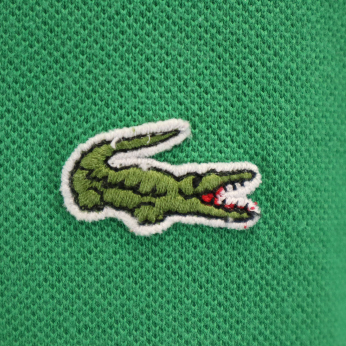 CHEMISE LACOSTE シュミーズラコステ 80s フランス製 ヴィンテージ 半袖 ポロシャツ 4 グリーン 鹿の子 メンズ