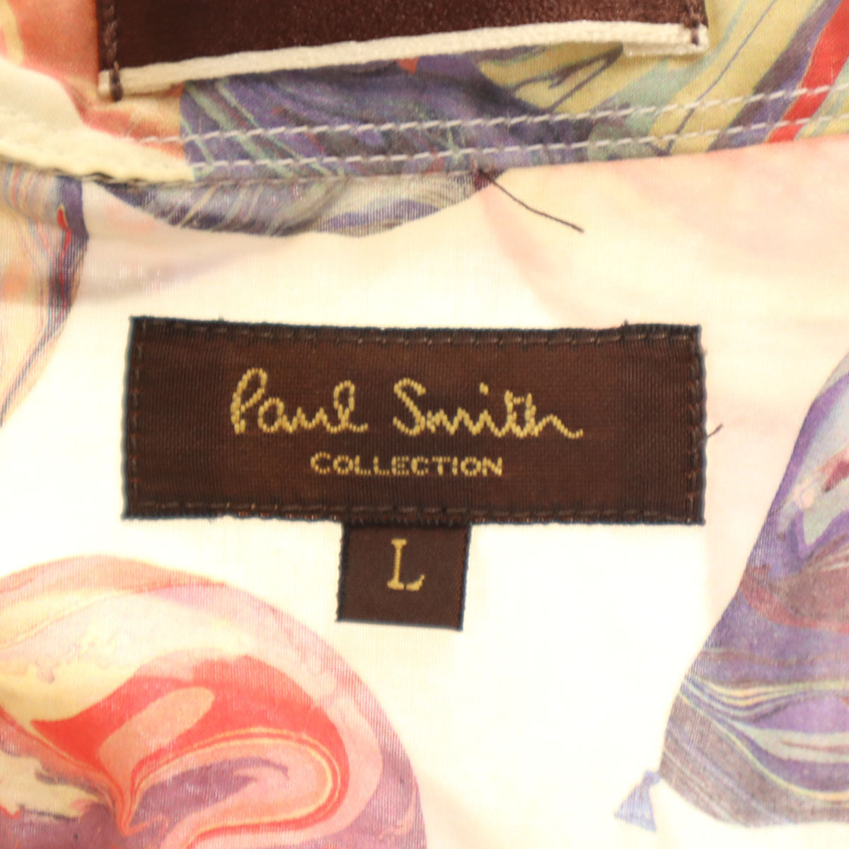 PAUL SMITH COLLECTION ポールスミスコレクション 日本製 風船柄 半袖 シャツ L ベージュ メンズ