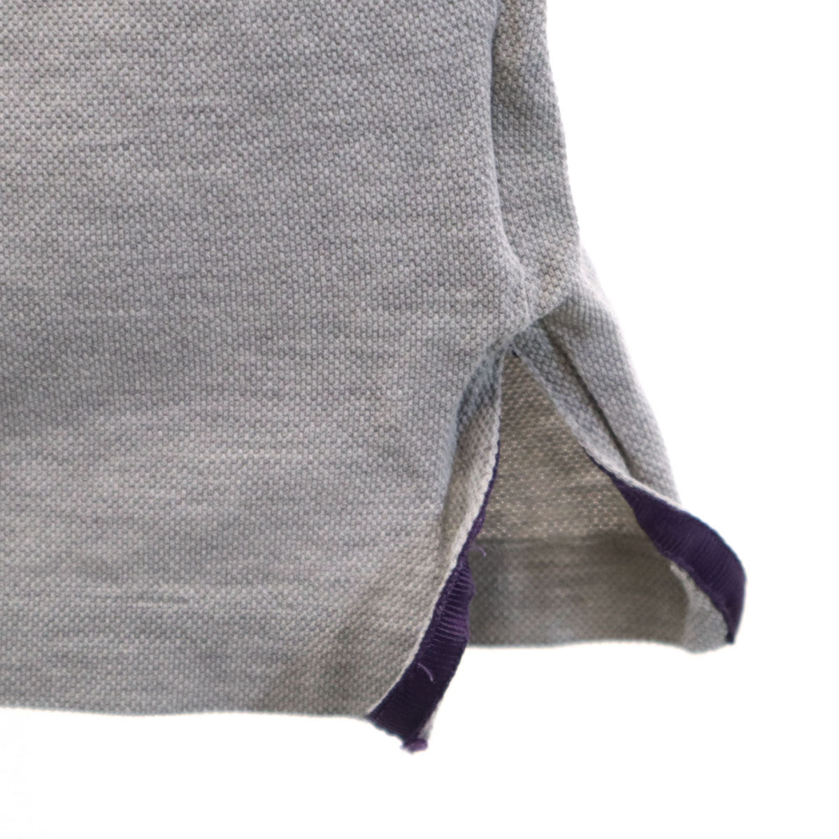 RALPH LAUREN PURPLE LABEL ラルフローレン パープルレーベル パープルレーベル 半袖 ポロシャツ S グレー 鹿の子地 メンズ