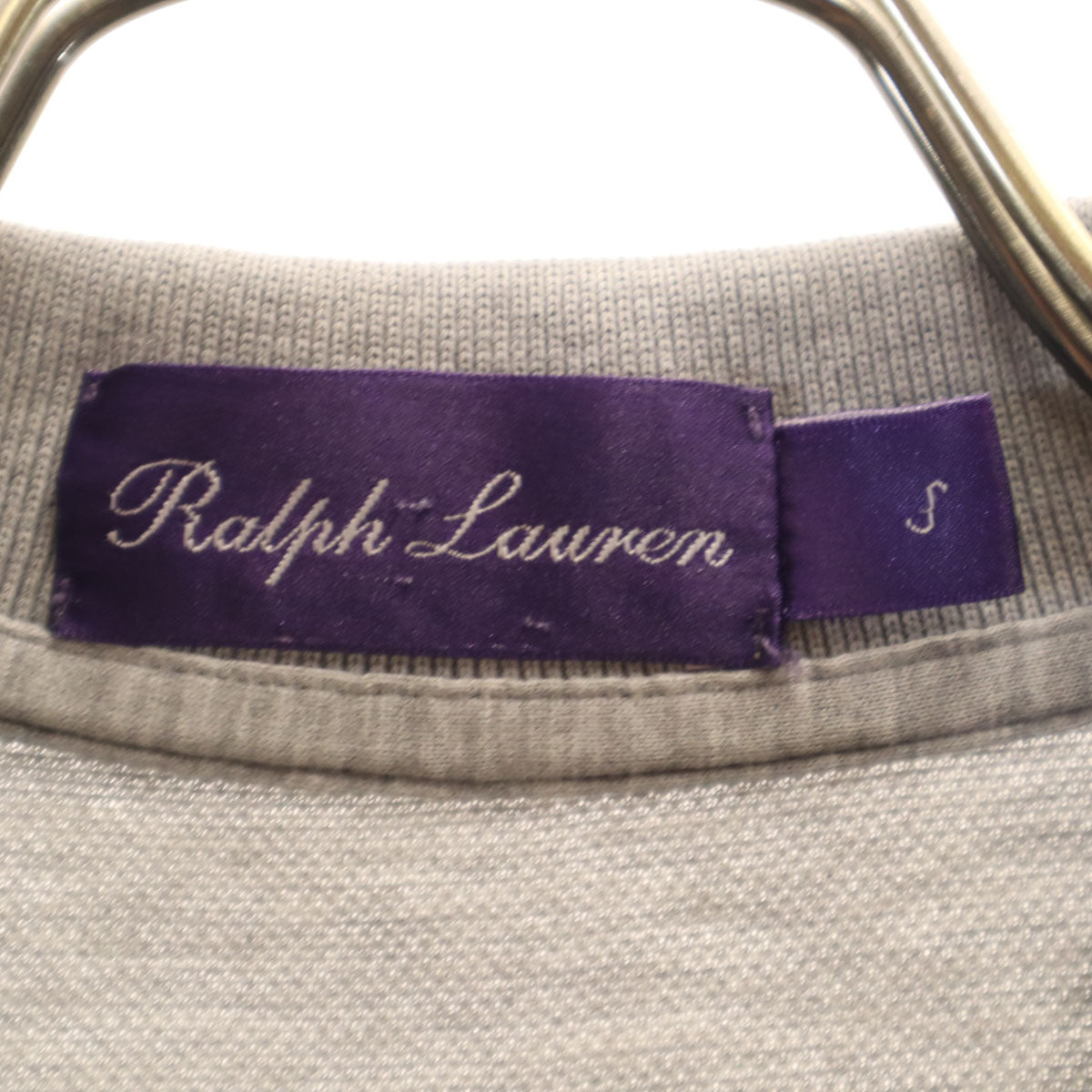 RALPH LAUREN PURPLE LABEL ラルフローレン パープルレーベル パープルレーベル 半袖 ポロシャツ S グレー 鹿の子地 メンズ