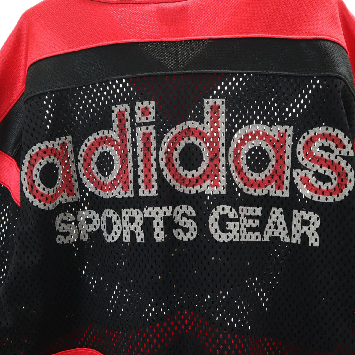 adidas アディダス 80s 日本製 デサント製 ヴィンテージ トレフォイルロゴ 長袖 メッシュ ピステ L-O ブラック デサント メンズ