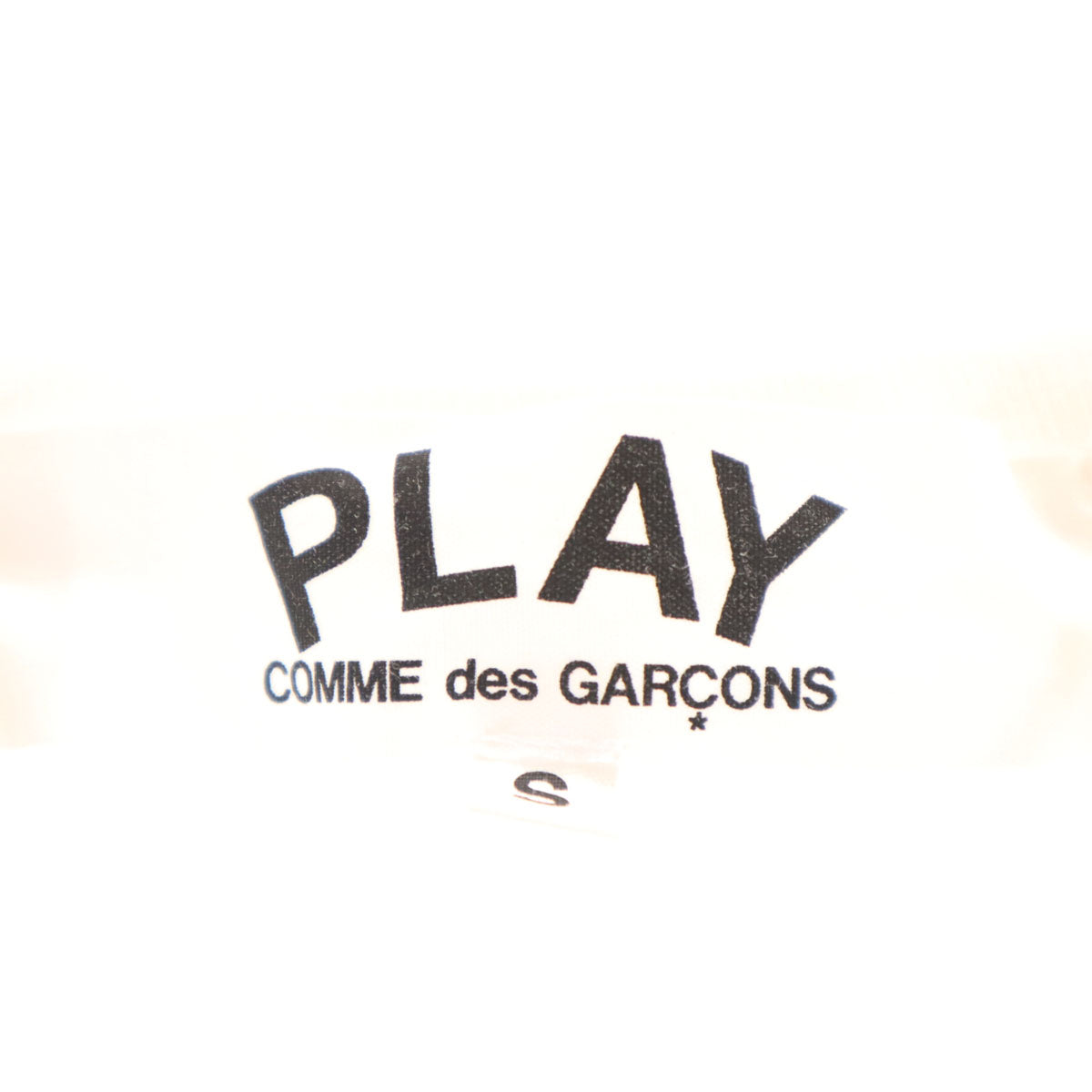 PLAY COMME des GARCONS プレイコムデギャルソン 半袖 Tシャツ S ホワイト メンズ