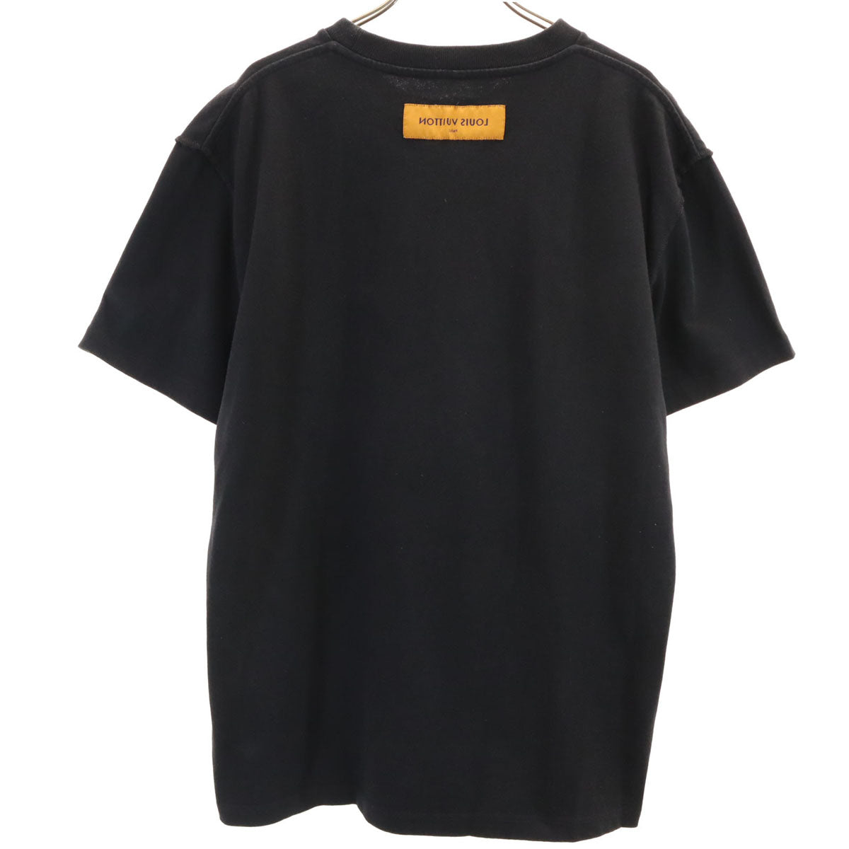 LOUIS VUITTON ルイヴィトン イタリア製 LV刺繍 半袖 Tシャツ M ブラック メンズ