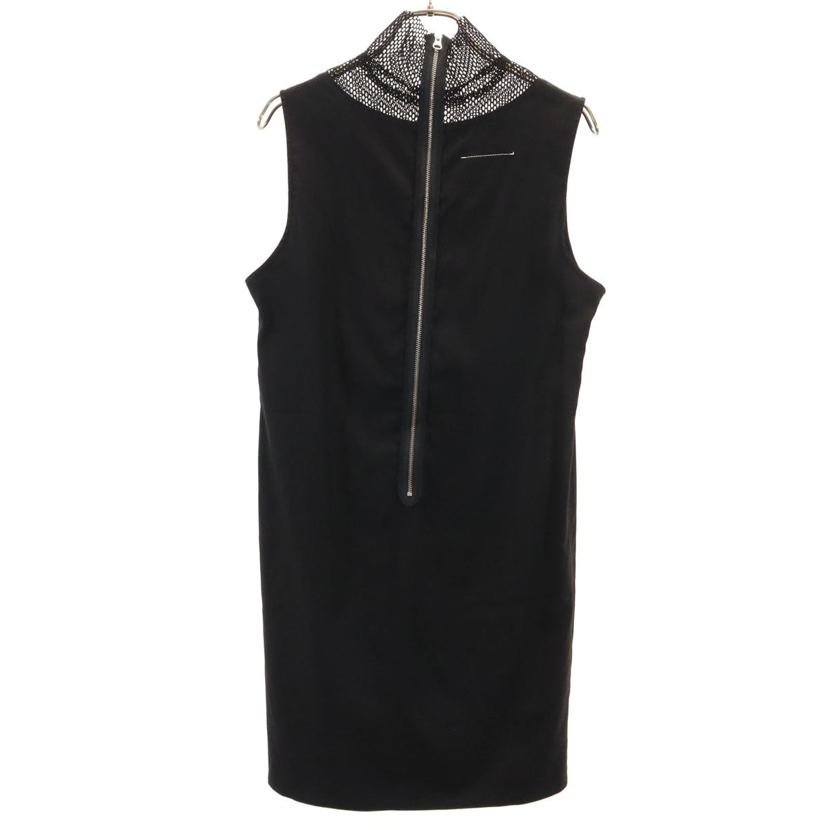 MM6 Maison Margiela エムエムシックス メゾンマルジェラ イタリア製 ノースリーブ メッシュ切替 ワンピース 40 ブラック レディース