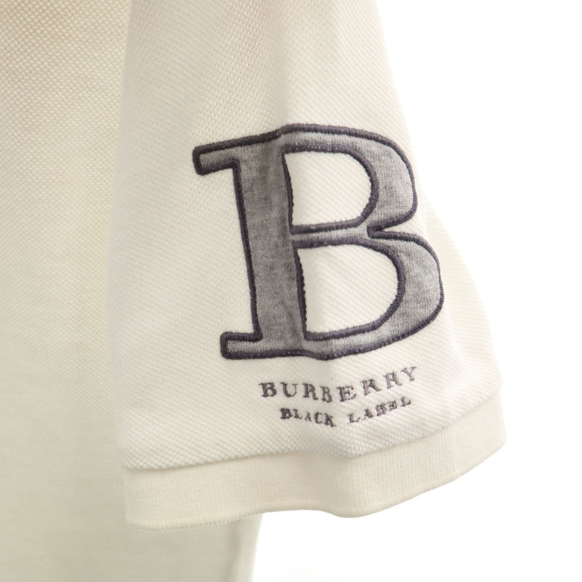 BURBERRY BLACK LABEL バーバリーブラックレーベル 日本製 半袖 ポロシャツ 2 ホワイト 三陽商会 メンズ
