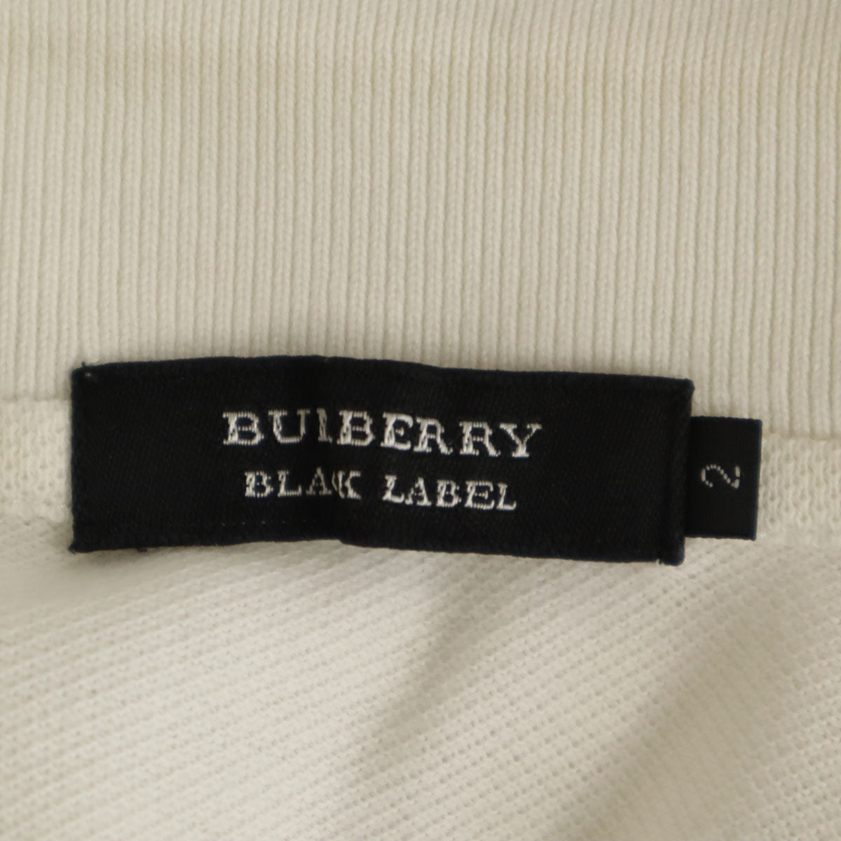 BURBERRY BLACK LABEL バーバリーブラックレーベル 日本製 半袖 ポロシャツ 2 ホワイト 三陽商会 メンズ