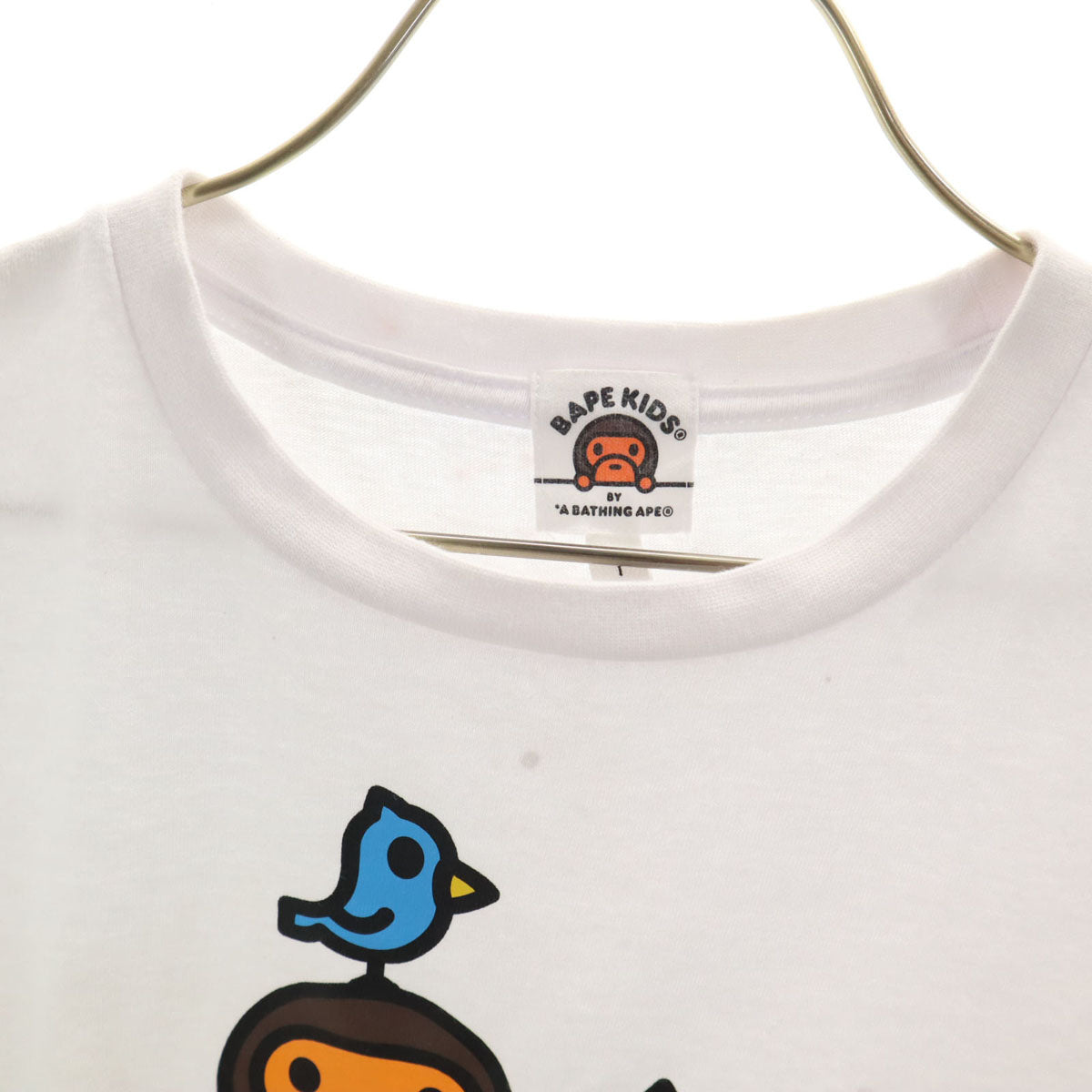 BAPE KIDS ベイプキッズ 半袖 Tシャツ 130 ホワイト アベイシングエイプ キッズ