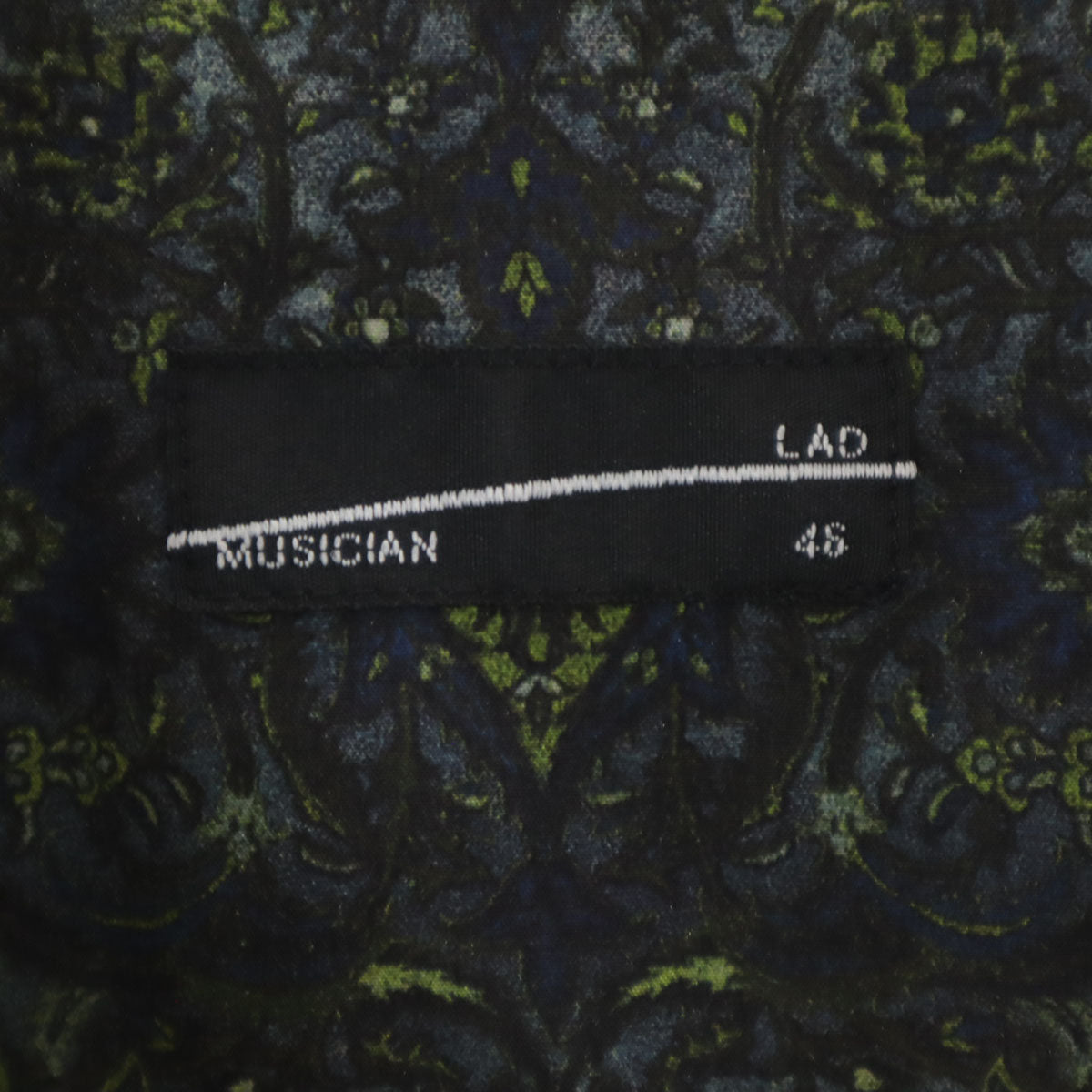 LAD MUSICIAN ラッドミュージシャン 日本製 ペルシャ絨毯柄 半袖 オープンカラーシャツ 46 チャコール メンズ