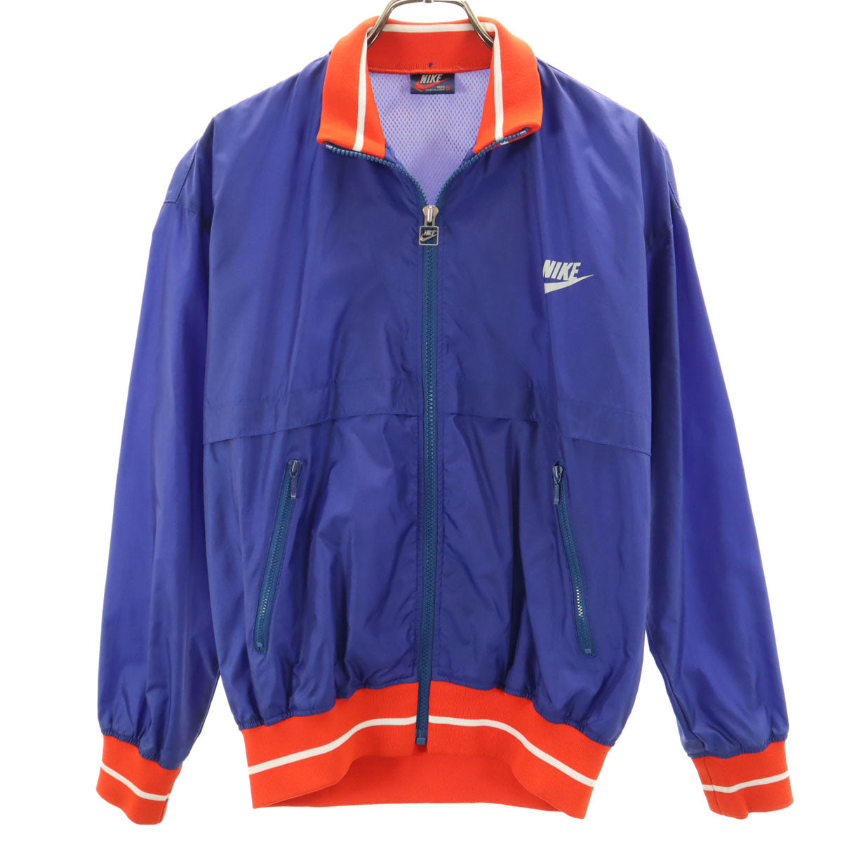NIKE ナイキ 80s オールド 日本規格 ナイロンジャケット S 青紫 ウィンドブレーカー メンズ