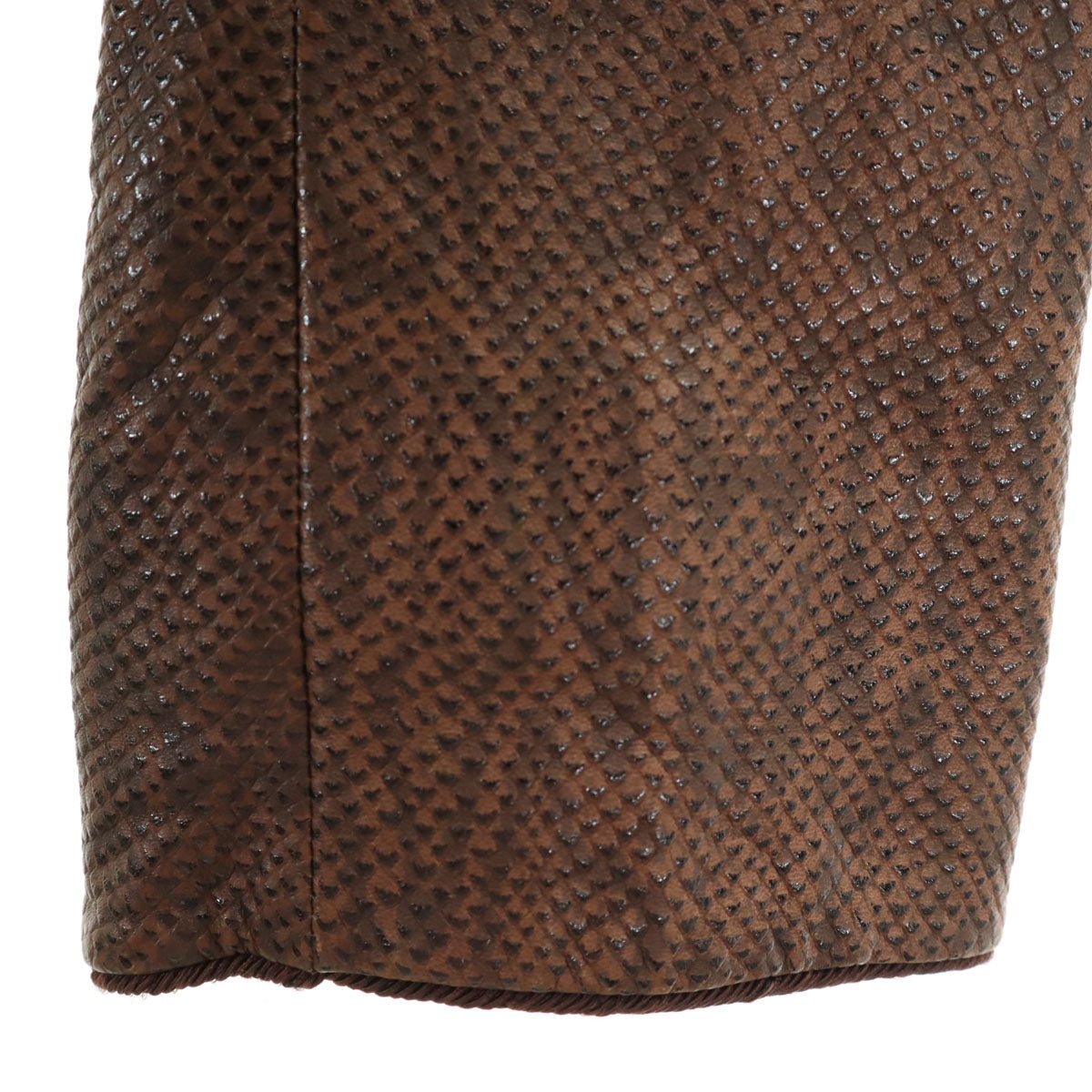 GIORGIO ARMANI ジョルジオアルマーニ パイソン柄 本革 レザージャケット 38 ブラウン レディース