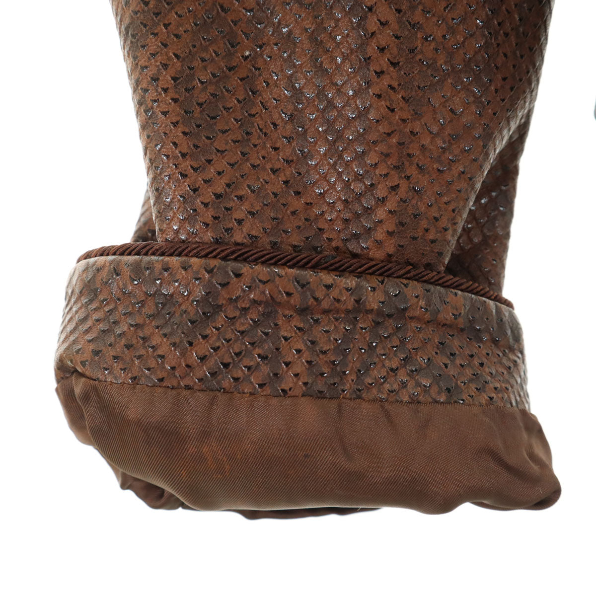 GIORGIO ARMANI ジョルジオアルマーニ パイソン柄 本革 レザージャケット 38 ブラウン レディース