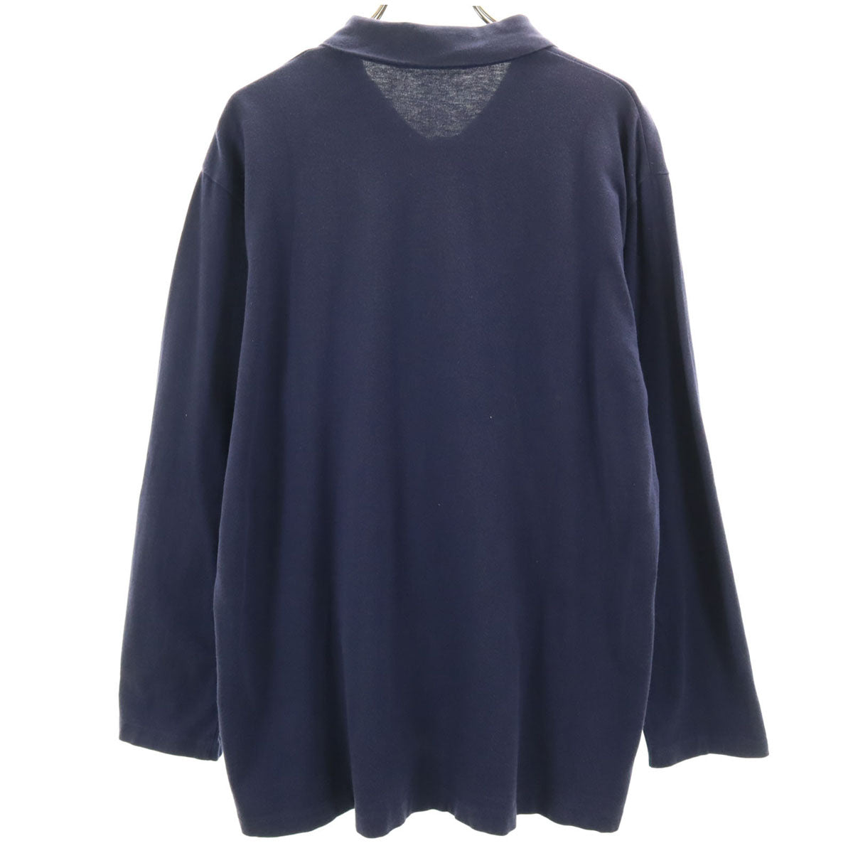 Y’s for men ワイズフォーメン 長袖 天竺ジャージー生地 ポロシャツ ネイビー メンズ