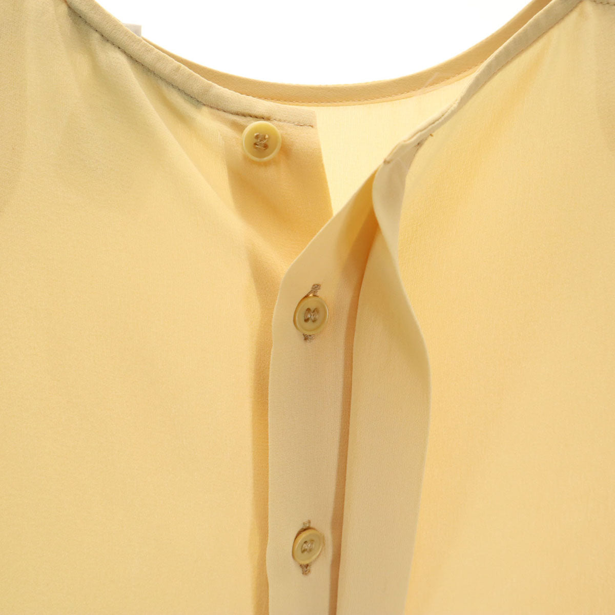 GIORGIO ARMANI ジョルジオアルマーニ 80s 90s イタリア製 シルク100％ オールド 長袖 2点セット ブラウス 38/40 イエロー系 レディース