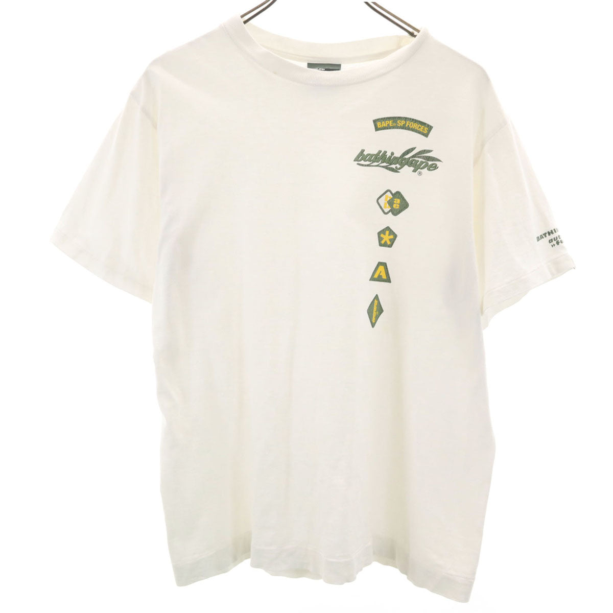 BAPE ベイプ 日本製 半袖 Tシャツ M ホワイト アベイシングエイプ メンズ