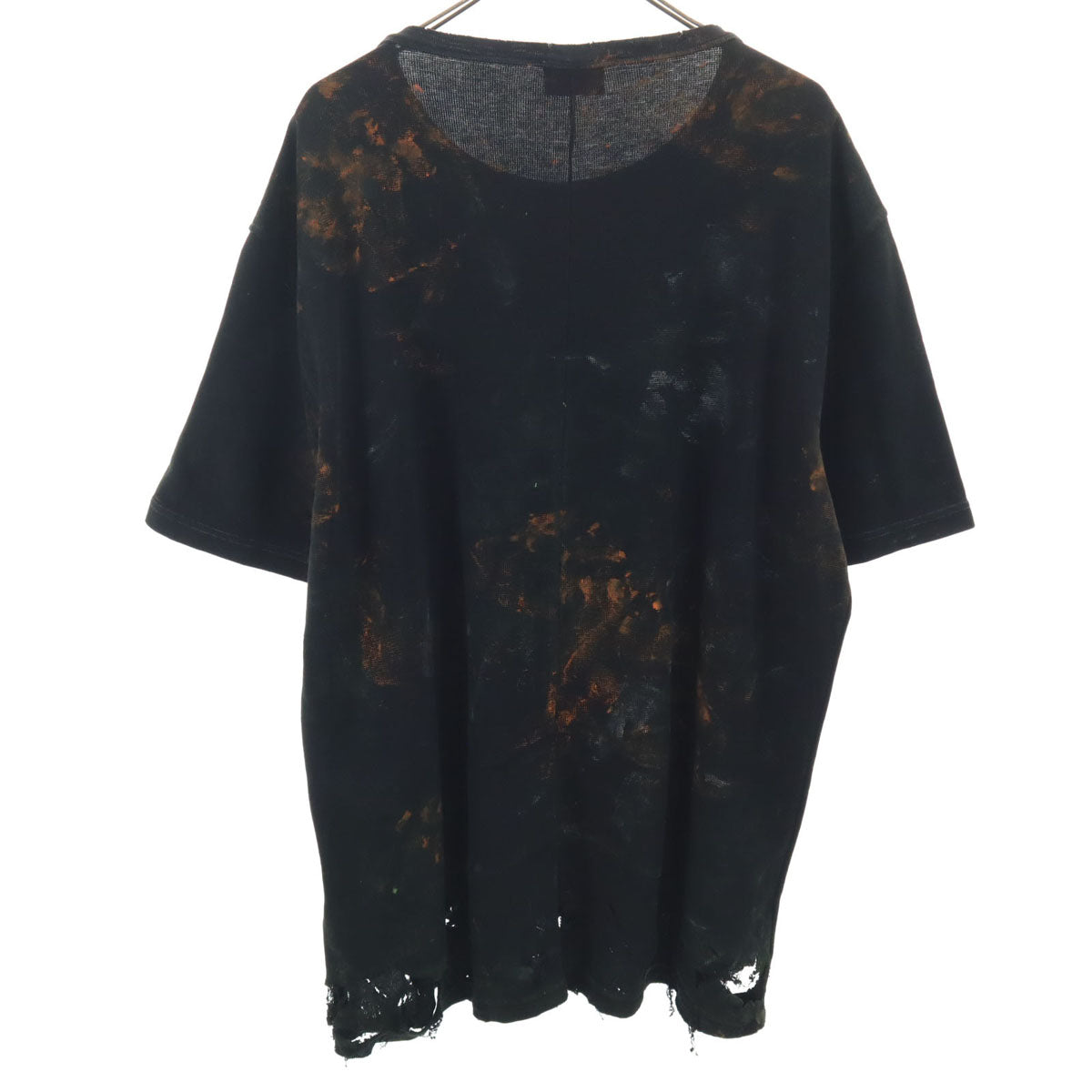DIESEL ディーゼル ポルトガル製 半袖 ヴィンテージ加工 ワッフル Tシャツ 3XL ブラック ビッグサイズ メンズ
