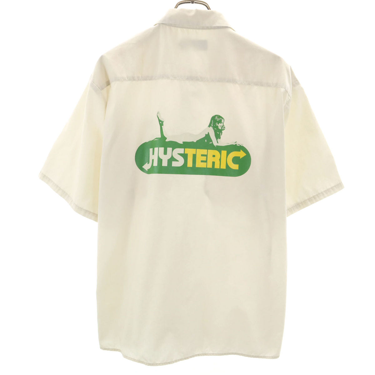 HYSTERIC ヒステリック 日本製 半袖 ボウリングシャツ L ベージュ ヒステリックグラマー メンズ
