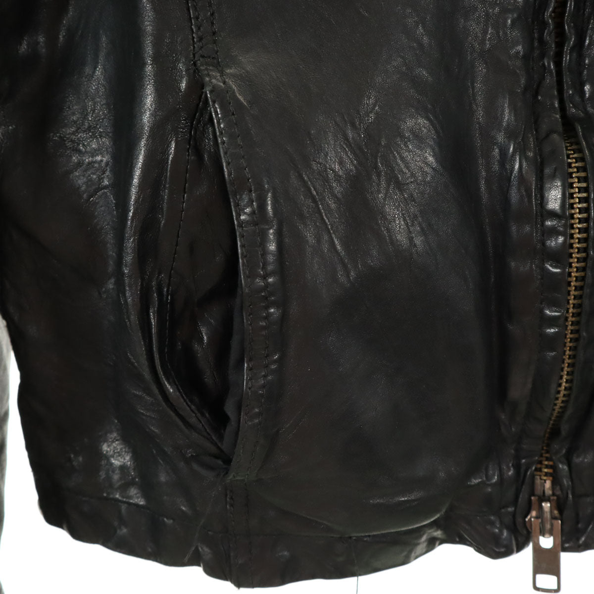 ロイヤルフラッシュ 羊革 レザージャケット L ブラック メンズ