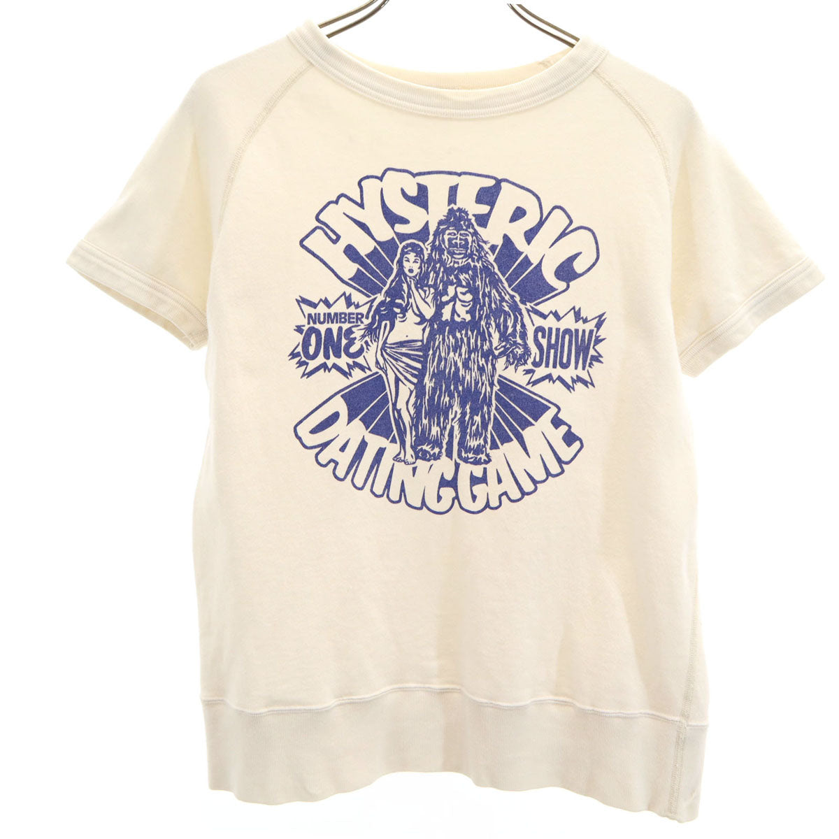 HYSTERIC GLAMOUR ヒステリックグラマー 日本製 半袖 スウェット Tシャツ FREE アイボリー レディース