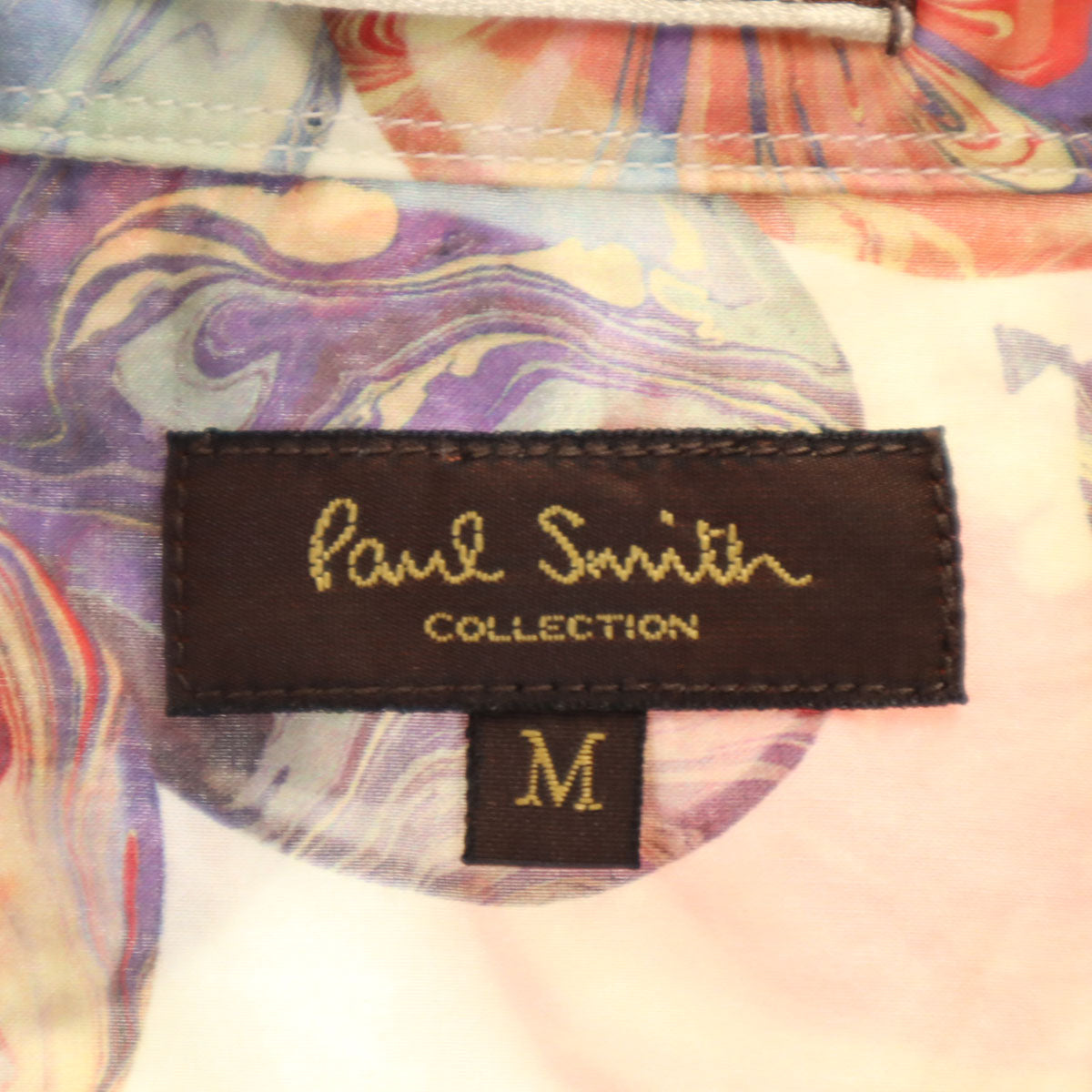 PAUL SMITH COLLECTION ポールスミスコレクション 日本製 風船柄 半袖 コットンシャツ M アイボリー メンズ