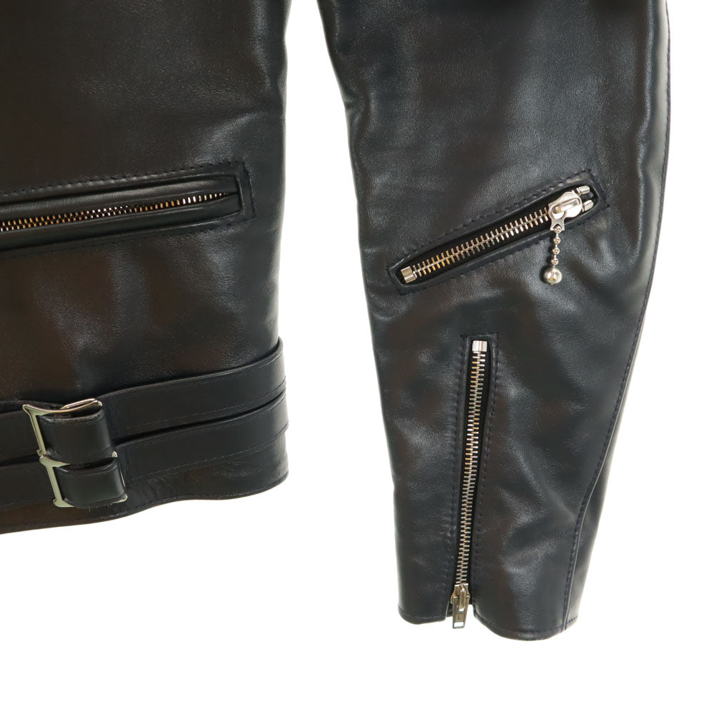 Lewis Leathers ルイスレザー ライトニング391 イングランド製 ダブルライダースジャケット 36 ネイビー Lightning＃391 メンズ